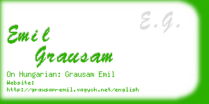 emil grausam business card
